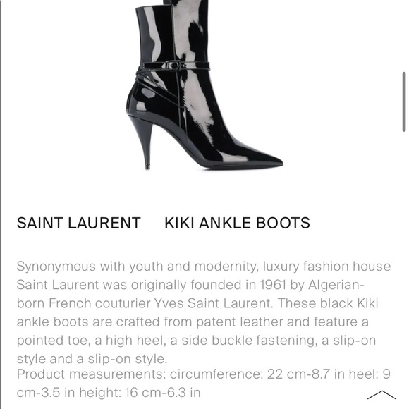 NIB Saint Laurent Kiki patent booties heels boots - Picture 5 of 9